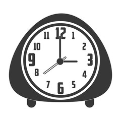 flat design alarm clock icon vector illustration