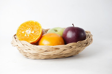 Fresh fruits in a basket