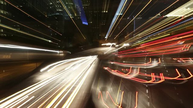 traffic on freeway in downtown LA