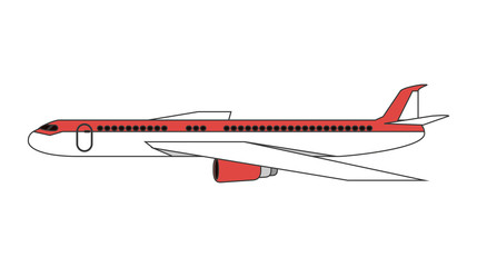 flat design comercial airplane icon vector illustration