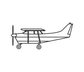 flat design aerobatic or trainer airplane icon vector illustration