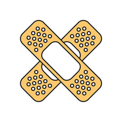 flat design adhesive bandages icon vector illustration