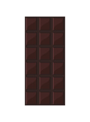 flat design candy dark chocolate bar icon vector illustration