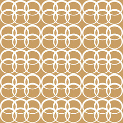 Elegant pattern with white decorations on brown background