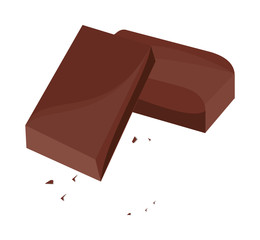 flat design candy chocolate icon vector illustration