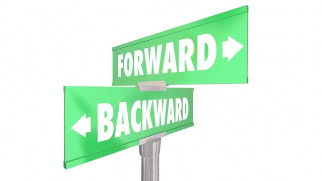 Forward Vs Backward Two Way 2 Road Signs 3d Animation