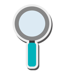 flat design magnifying glass icon vector illustration