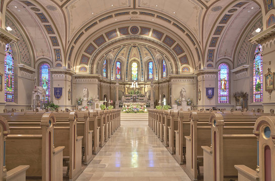 Catholic church interior in Boise Idaho.