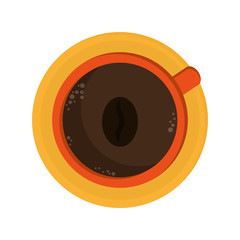 flat design coffee cup icon vector illustration