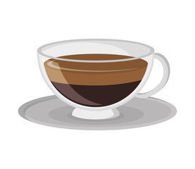 flat design coffee cup icon vector illustration