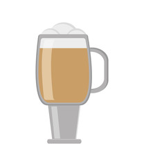 flat design coffee cup icon vector illustration