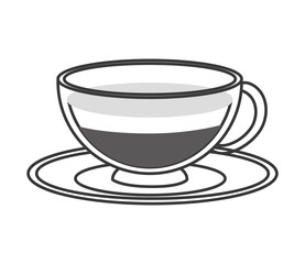 flat design coffee cup icon vector illustration