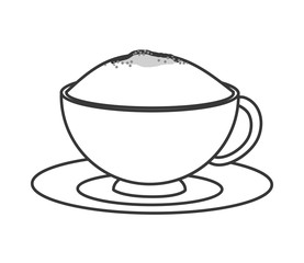 flat design coffee cup icon vector illustration