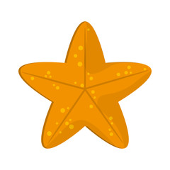 flat design cute starfish icon vector illustration