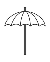 flat design single parasol icon vector illustration