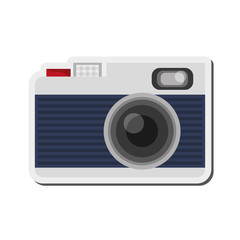 flat design photographic camera icon vector illustration