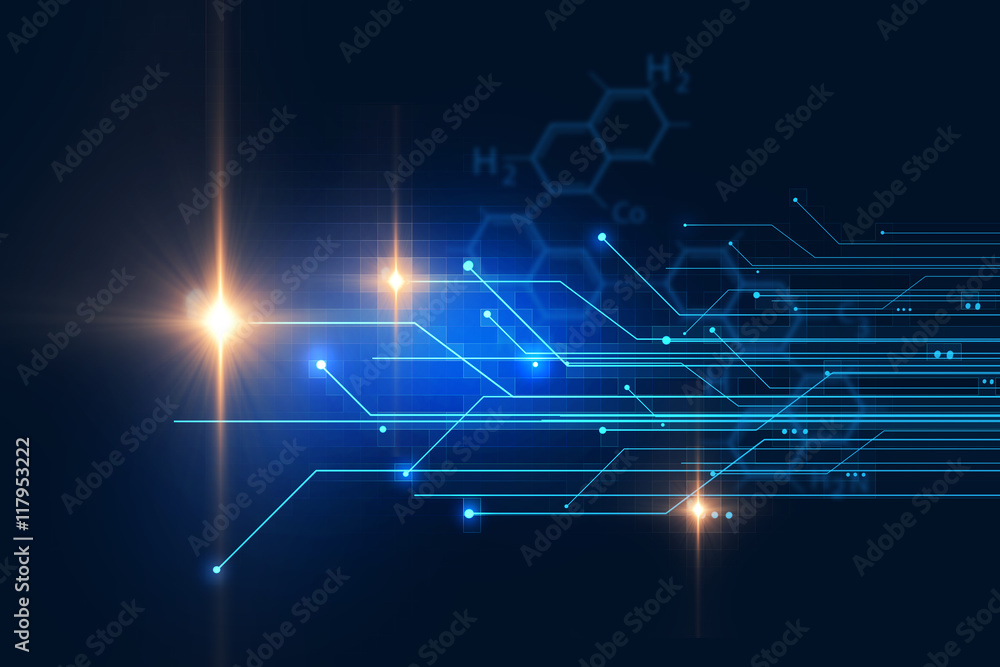 Leinwandbilder digital code number abstract technology background