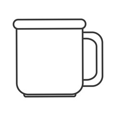 flat design single mug icon vector illustration