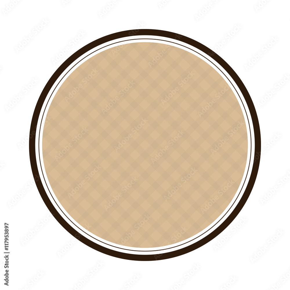 Poster flat design round badge icon vector illustration