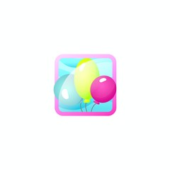 balloon game logo icon vector