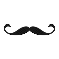 flat design retro mustache icon vector illustration