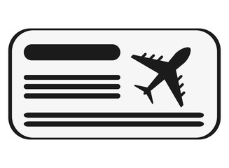 flat design boarding pass icon vector illustration