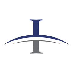 initial letter logo swoosh