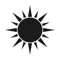 flat design sun pictogram icon vector illustration
