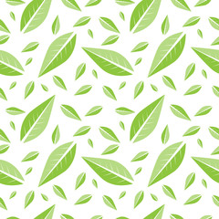 Naklejka na ściany i meble Seamless leaf pattern