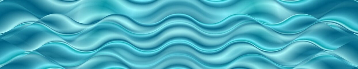 Bright blue wavy header banner