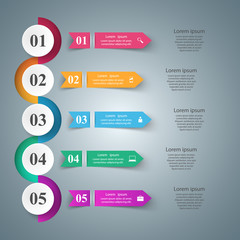 Abstract 3D digital illustration Infographic.