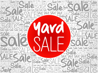 Fototapeta premium YARD SALE words cloud, business concept background