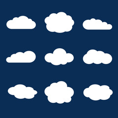 Set of clouds in the blue sky