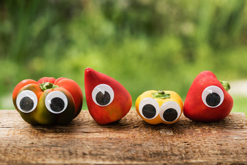 peppers with eyes cartoon character