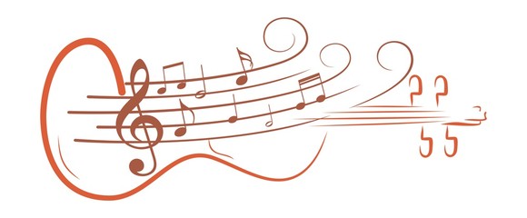 violin Sketch with notes.