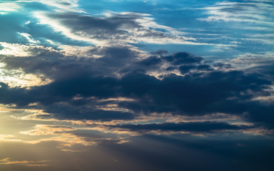 clouds in the blue sky