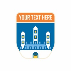 Fototapeta premium Castle Fortress logo icon Vector