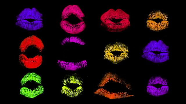 lipstick marks of a woman's lips