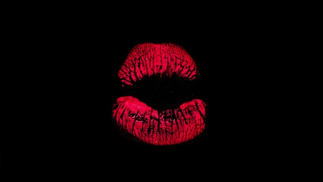 lipstick marks of a woman's lips