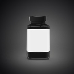 empty jar with label