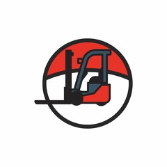 forklift logo icon vector
