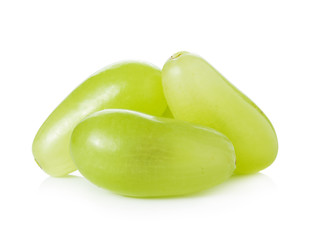 green grapes isolated on the white background