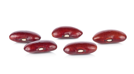 Red bean isolated on white background..