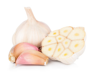 Garlic isolated on white background