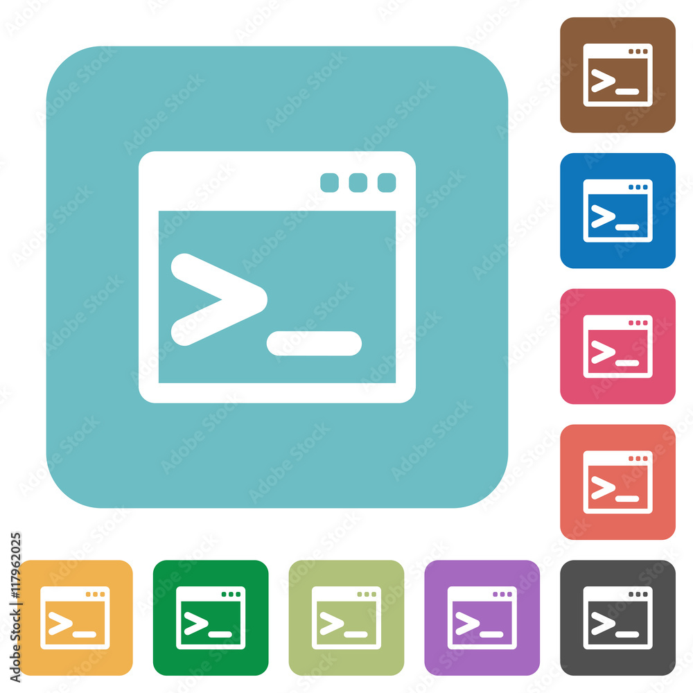 Poster flat command prompt icons