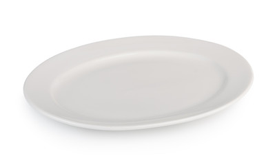 white plate isolated on white background