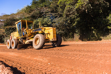 Grader Road Earthworks Construction