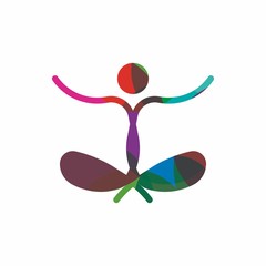 yoga logo icon vector