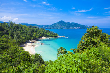 Fototapeta na wymiar Laem Sing Beach, Located in Phuket,
