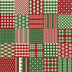 nahtloser weihnachtspatchworkhintergrund © picoStudio